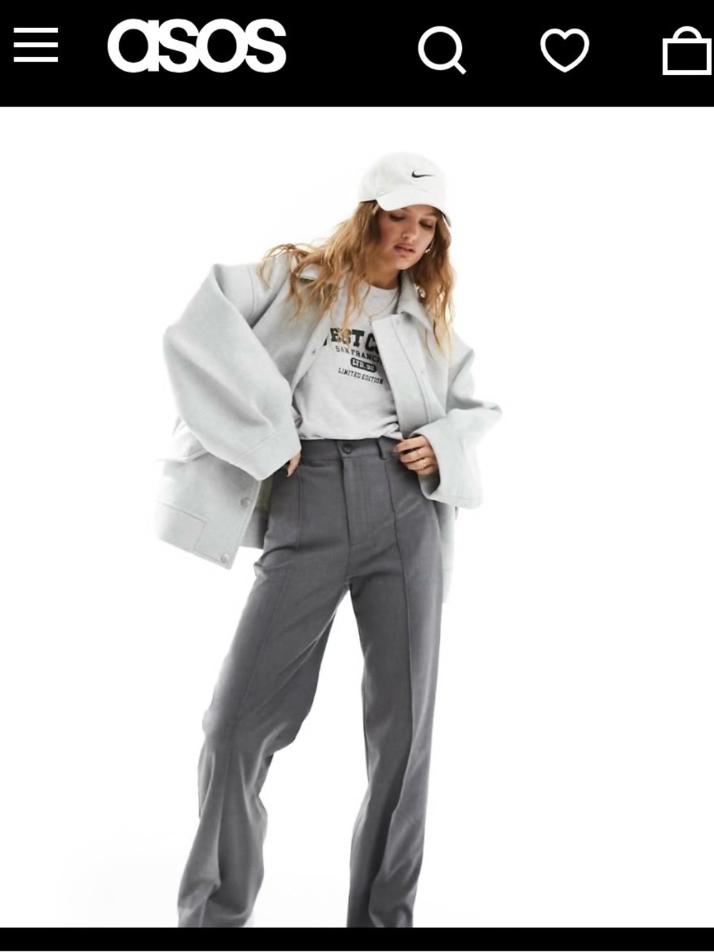 ASOS wool blend bomber jacket